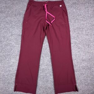 Smitten Women Scrub Pants Medium Maroon Burgundy Cargo Medical Uniform